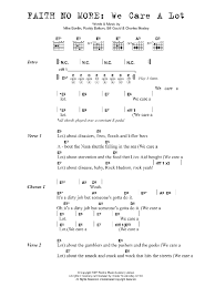 Lyrics © spirit music group, big thrilling music, kobalt music publishing ltd. We Care A Lot By Faith No More Guitar Chords Lyrics Guitar Instructor