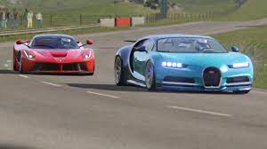 For example the engines tend to be lighter and cheaper than their diesel counterparts. Battle Ferrari Laferrari Vs Bugatti Chiron At Highlands Youtube