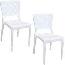 Grab an inexpensive plastic adirondack chair from the local hardware store and give it an elegant makeover with black spray paint for your shaded garden or. Hewitt 2pk Plastic Patio Dining Chair White Sunnydaze Decor Target