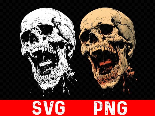 Screaming Skull Gothic Horror PNG SVG, Dark Tees and Mugs (digital  Download) - Etsy
