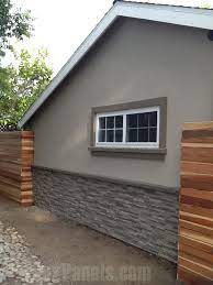 It typically is made of wood, and covers the lower three or four feet of an interior wall. Exterior Home Design Photos Beautiful Siding Options House Exterior Wainscoting Styles Wainscoting