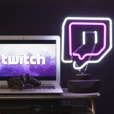 Twitch Logo Neon Light Usb Version Hand Bent Glass Neon Light Real Neon Desk Light No Batteries Req D The Ultimate Gift For Twitch Gaming Room Setup Best Pc