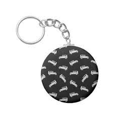 Vintage Cars Print Design Antique Car Art Black Keychain Old Fashioned Cars Black Keychain Car Keychain