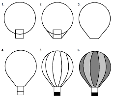 Hot Air Balloon Step By Step Tutorial Hot Air Balloons Art Hot Air Balloon Drawing Hot Air Balloon Craft