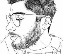 Black And White Boy Drawing Inspiring Image 1d Art Artist Arts Beard Black And White Boy Boys Dibujo Drawing Girls Glasses Grunge Hair Insp Art Tumblr Drawings Girl Outlines