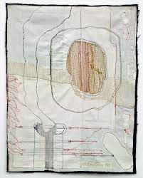 Gouache, pencil, watercolour and white pencil on paper, 67 x 49 cm. Geta Bratescu At Mezzanin Abstract Embroidery Textiles Artwork Textile Fiber Art
