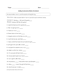 Adding Exclamation Mark Worksheet Exclamation Mark Worksheets Vocabulary Activities