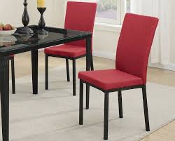 Poundex F1538 Red Fabric Modern Dining Chair Set Of 2 Dining Chairs Oversized Chair Living Room White Leather Dining Chairs