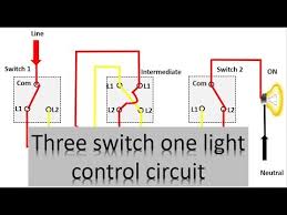 How to connect multiple light fixtures to one switch? 3 Switch One Light Control Diagram Three Way Lighting Circuit Earth Bondhon Youtube