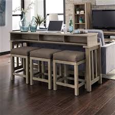 Sun Valley 4 Piece Console Bar Table Set In Sandstone Finish By Liberty Furniture 439 Ot 4pcs Bar Table Sets Home Furniture