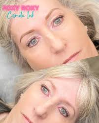 Before and After Brow and Eyeliner Photos