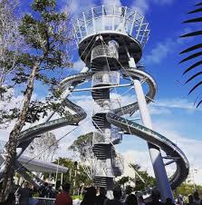 Aventura Mall S Thrilling 93 Foot Slide Tower Is One Of The Best Places To Visit When Sightseeing I Urban Playground Playgrounds Architecture Playground Design