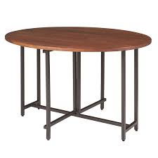 The anacortes oval dining table has a charming, reclaimed wood look. Solid Wood Drop Leaf Table