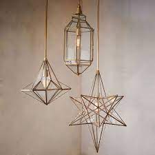 West Elm Moroccan Glass Pendant Tall Star Lighting Fixtures Chandeliers Hanging Lights Home Lighting Pendant Lighting Bedroom Pendant Light Fixtures
