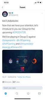OG on twitter with the god tier bait. : rDotA2