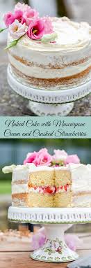 Light And Airy Vanilla Sponge Cake Filled With Fresh Crushed Berries And Mascarpone Cream Savoury Cake Desserts Cake Decorating