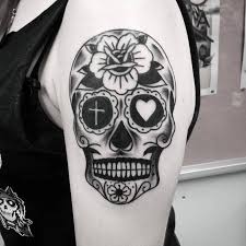 Black And White Realistic Sugar Skull Tattoo 30 Amazing And Inspiring Sugar Skull Tattoos Designwrld Sugar Skull Tattoos Skull Tattoos Skull Girl Tattoo