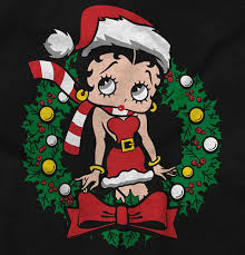 Amazon.com: Betty Boop Christmas Cute Vintage V Neck T Shirt Tees Women  Black : Clothing, Shoes & Jewelry