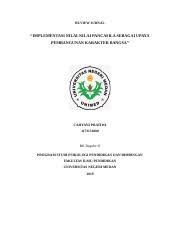 Jurnal Pancasila 2 Review Jurnal U201cimplementasi Nilai Nilai Pancasila Sebagai Upaya Pembangunan Karakter Bangsa U201d Cahyani Pratiwi 1173151008 Bk Course Hero