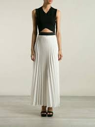 Jupe Plissee Tenue Classe Pleated Long Skirt Pleated Skirt Black Top Women