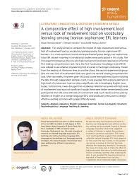 But if you want to download it to your laptop, you can download much of ebooks now. Pdf A Comparative Effect Of High Involvement Load Versus Lack Of Involvement Load On Vocabulary Learning Among Iranian Sophomore Efl Learners