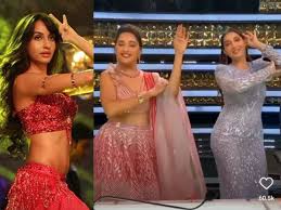 Nora fatehi is a canadian dancer, model, actress, singer, and producer who is known for her work in the indian film industry. Nora Fatehi Makes Madhuri Dixit Do Dilbaar S Hook Step On Dance Deewane 3 Sets Video
