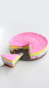Rainbow No Bake Cheesecake Recipe Strawberry Cream Pies Cheesecake Rainbow Cheesecake