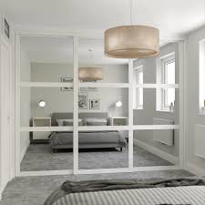 Sliding doors & trackset w2692mm white frame mirror+storage. White Frame Made To Measure Shaker Mirror Sliding Doors 3