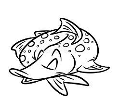 Home alphabet coloring pages russian alphabet coloring pages pike coloring page for russian letter. Fish Pike Sleeps Cartoon Coloring Pages Stock Illustration Illustration Of Pose Funny 66538347