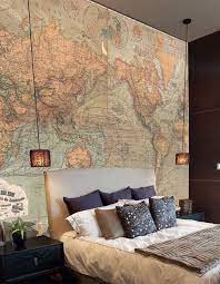 Travel From Home With Vintage World Map Wallpaper Murals World Map Decor World Map Bedroom World Map Wallpaper