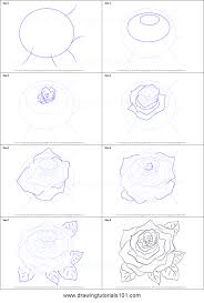 How to draw a realistic and open rose step by step? How To Draw A Rose Printable Step By Step Drawing Sheet Drawingtutorials101 Com