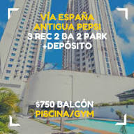 Alquilo lindo apartamento en Vía España, Ph Splendor Bay The Park. 3 recámaras 🛌🛌🛌 Depósito 2 baños🚽🚽 2 parkings 🚗🚗 Piscina 🏊 Gimnasio 🏋 Balcón 🌤 Aceptan mascota 🐶😺 Info al Whatsapp