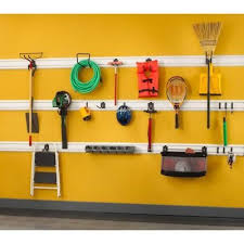 Gladiator Geartrack And Gearwall Accessory Starter Kit 2 Gawa24skrh At The Home Depot Garage Hooks Garage Wall Storage Garage Organization Diy