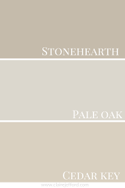 The stone is identified as a hearth stone; Pale Oak Oc 20 By Benjamin Moore Claire Jefford