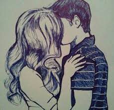 Supercoloring.com is a super fun for all ages: Romantic Boy And Girl Kissing Drawing Easy Novocom Top