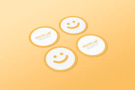 Download Circle Mock Up Business Card For Free Business Card Mock Up Round Business Cards Modern Business Cards Design