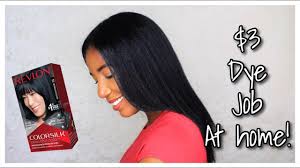 I always choose blue black dyes when i dye my natural brown hair. Dye Natural Hair Blue Black With Revlon Colorsilk Simply Subrena Youtube