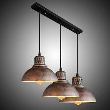log barn 3 light linear kitchen island