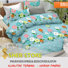 Sprei list, sprei frame, sprei rumbai, flat sheet, duvet, quilt pusat toko grosir solo batik murah klewer. Sprei Set Homemade Katun Distributor Grosir Seprei Murah 6 In 1 Bunga Shopee Indonesia