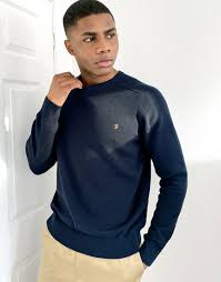 Jumper by farah, crew neck, it's classic you, logo detail to chest, ribbed cuffs and hem, regular cut, fits you just right. Shop Asos Usa Men S Crew Neck Sweaters On Ibt Shop