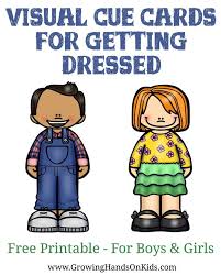 Improving Following Directions With Getting Dressed For Kids Cue Cards Self Help Skills Kids Schedule