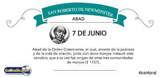 El santo de roberto se celebra en 2021 estos días: Santoral Catholicnet On Twitter San Roberto De Newminster Abad Cisterciense 7 De Junio Https T Co Psvuc4qeo2 Santodehoy