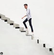 Photo Pose Idea In Movement E G Walking Up Stairs Neutral Background Walking Up Stairs People Cutout Walking Stairs