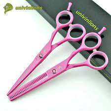 5 5 Teflon Pink Professional Hairdressing Scissors Barber Ciseaux Coiffure Hair Thinning Sh Cheap Hair Products Hairdressing Scissors Hairstyles For Thin Hair