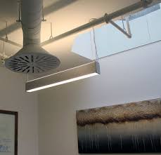 Axo Round Swirl Diffuser With Conical Plenum On Visible Duct In Architectural Office Design Diffuser Ceiling Lights Thermal Comfort