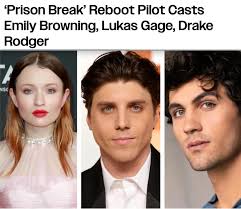 Deadly prison, killer cast. Emily Browning plays Cassidy Collins in the  recently announced 'Prison Break' reboot pilot for Hulu. @emilyjanebrowning