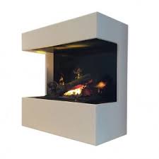 Creates an illusion of fire and smoke. Lf E01 White Wall Mounted Hybrid Fireplace From Dimplex
