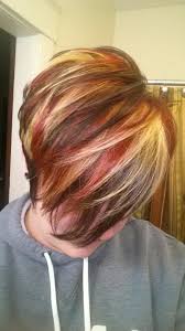 A stylist can tell you what it will take to change your hair and schedule your appointments. Image Result For Blonde And Brown Highlights On Short Hair Red Hair With Blonde Highlights Red Blonde Hair Blonde With Red Highlights