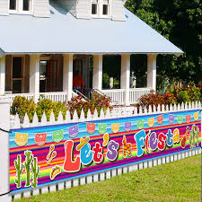 Shop for mexican party themed decorations at walmart.com. Buy Large Fiesta Banner Cinco De Mayo Party Supplies Mexican Themed Birthday Party Decorations Online In Germany B092lsf495