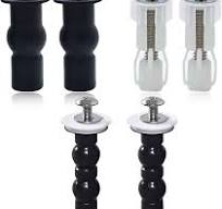 Toilet Seat Screws Hinges Bolts Screw 3 Pairs Universal Toilet Seat Fixings  Expanding Rubber Top Toilet Lid Nuts Screws Toilet Seat Replacement Parts  ...